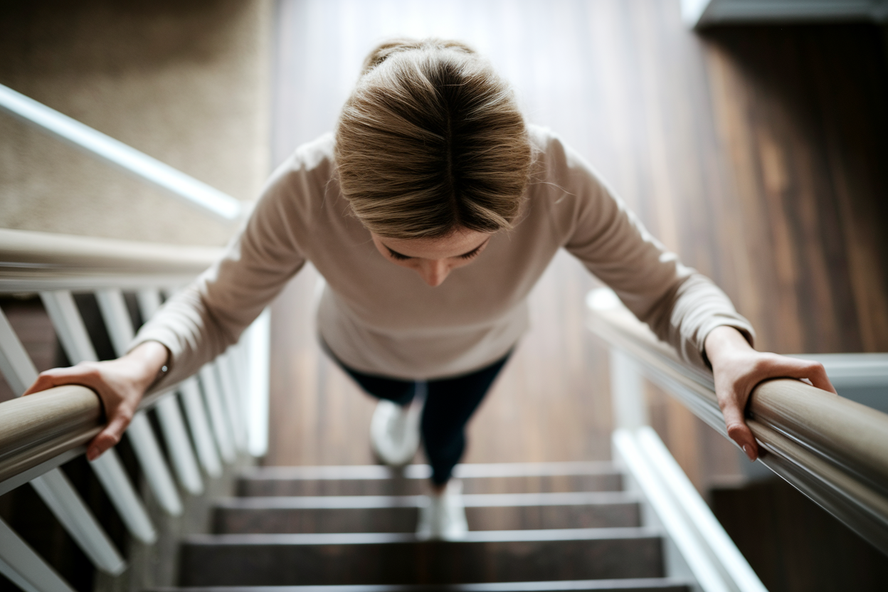 femme-dos-escalier-mains-rampe