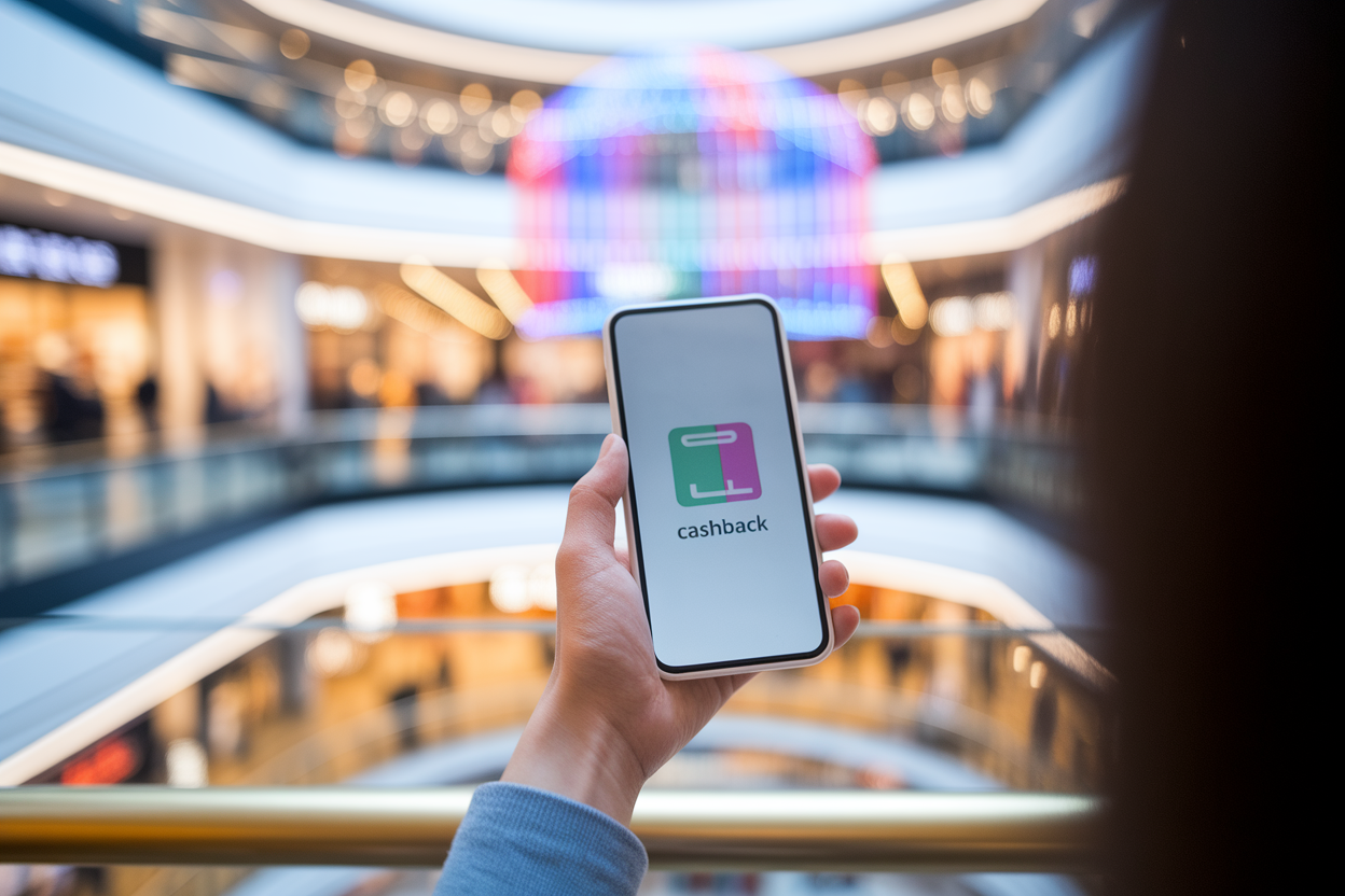 personne-smartphone-ecran-cashback-centre-commercial