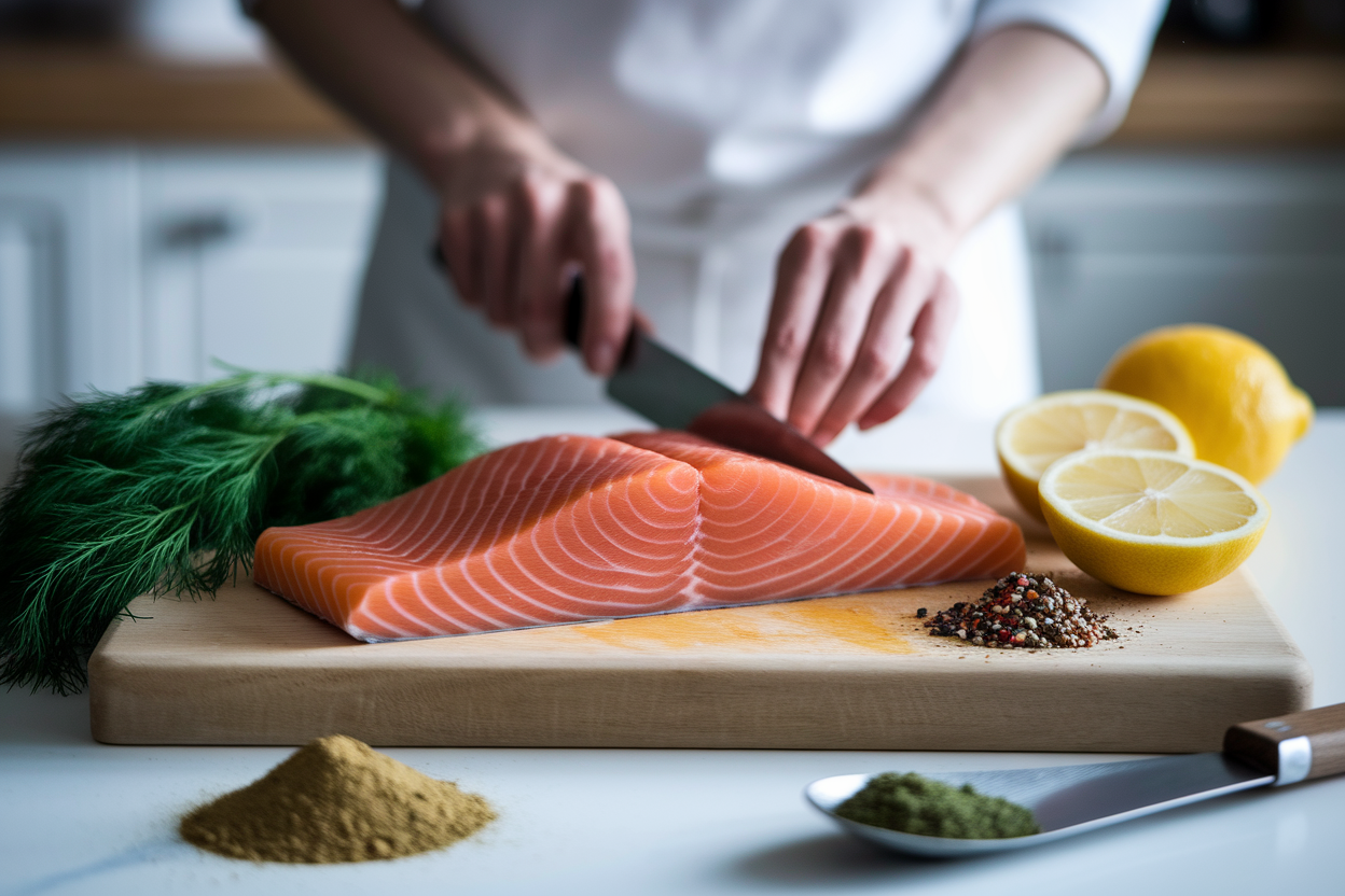 saumon-planche-bois-aneth-citron