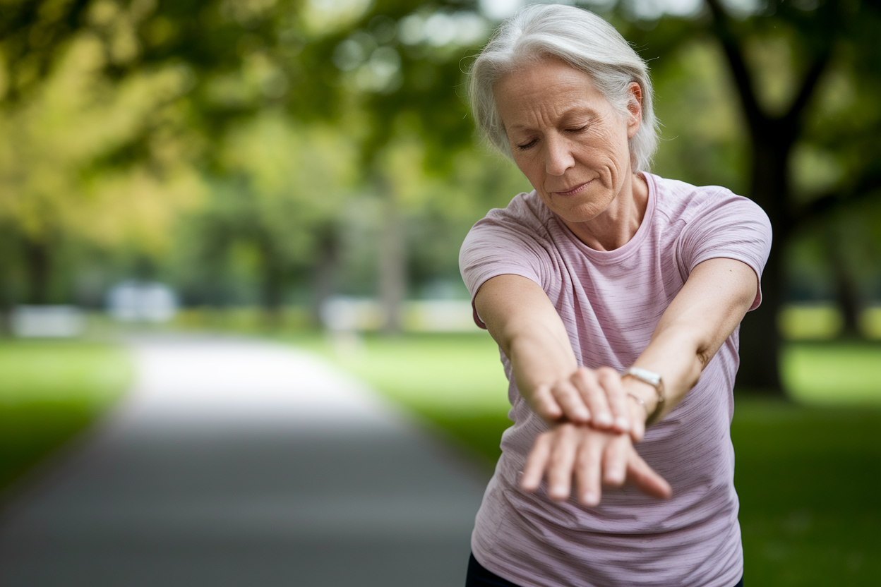 senior-tenue-sport-etirement-parc
