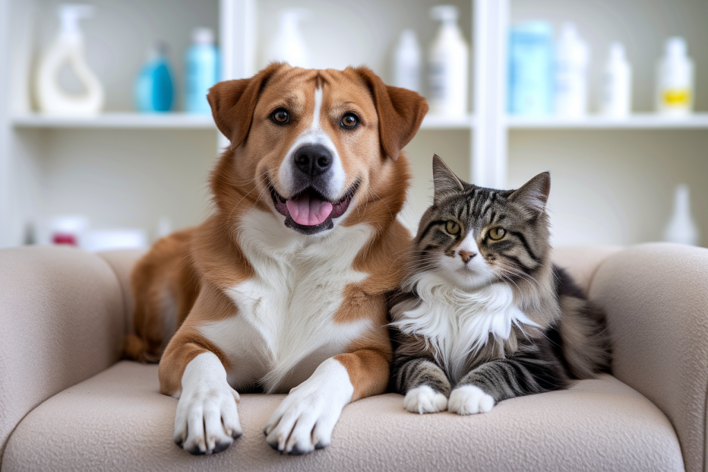 chien-chat-assis-surface-douce