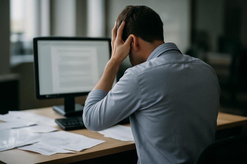 employe-inquiet-bureau-documents-ordinateur