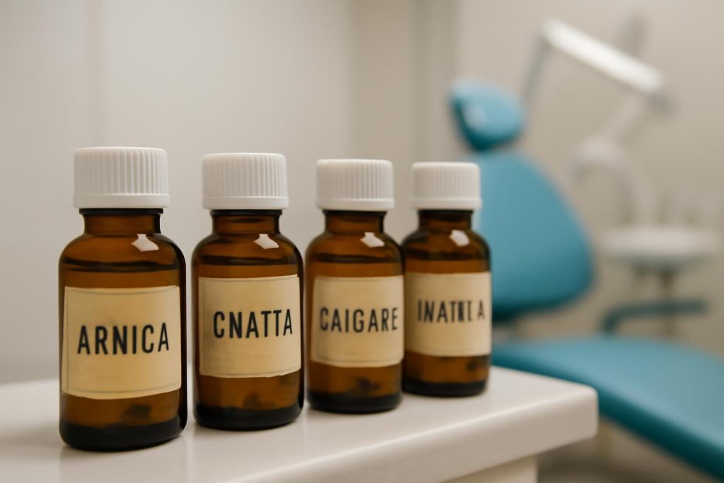 flacons-homeopathie-etagere-clinique-dentaire