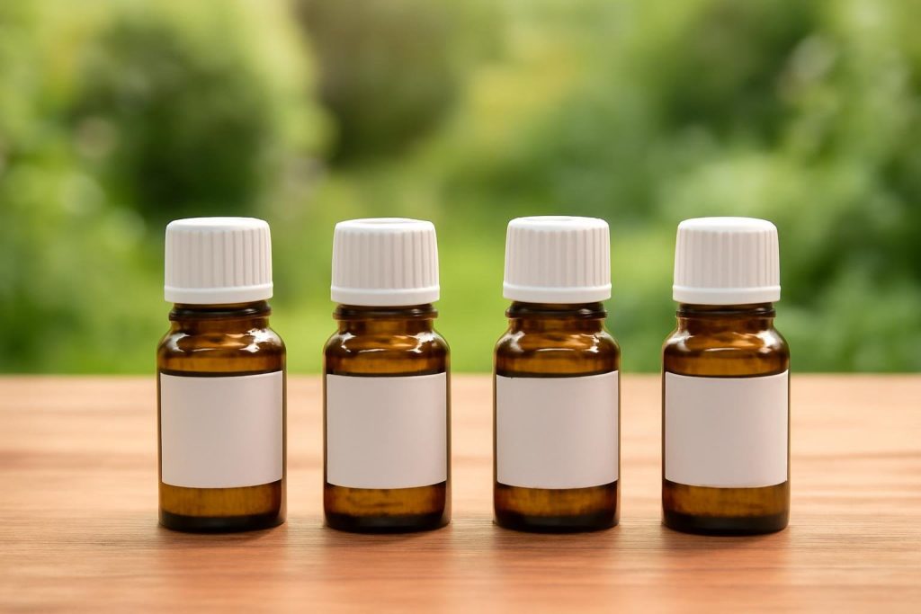flacons-homeopathiques-fond-jardin-serenite