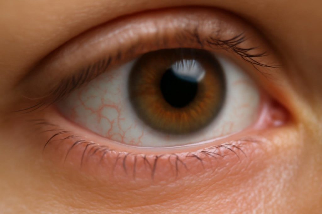 oeil-sclera-iris-flou-texture