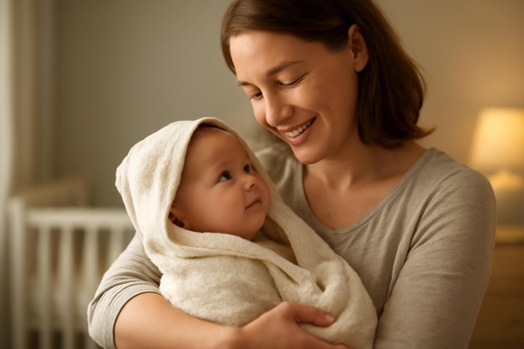 parent-bebe-serviette-nurserie