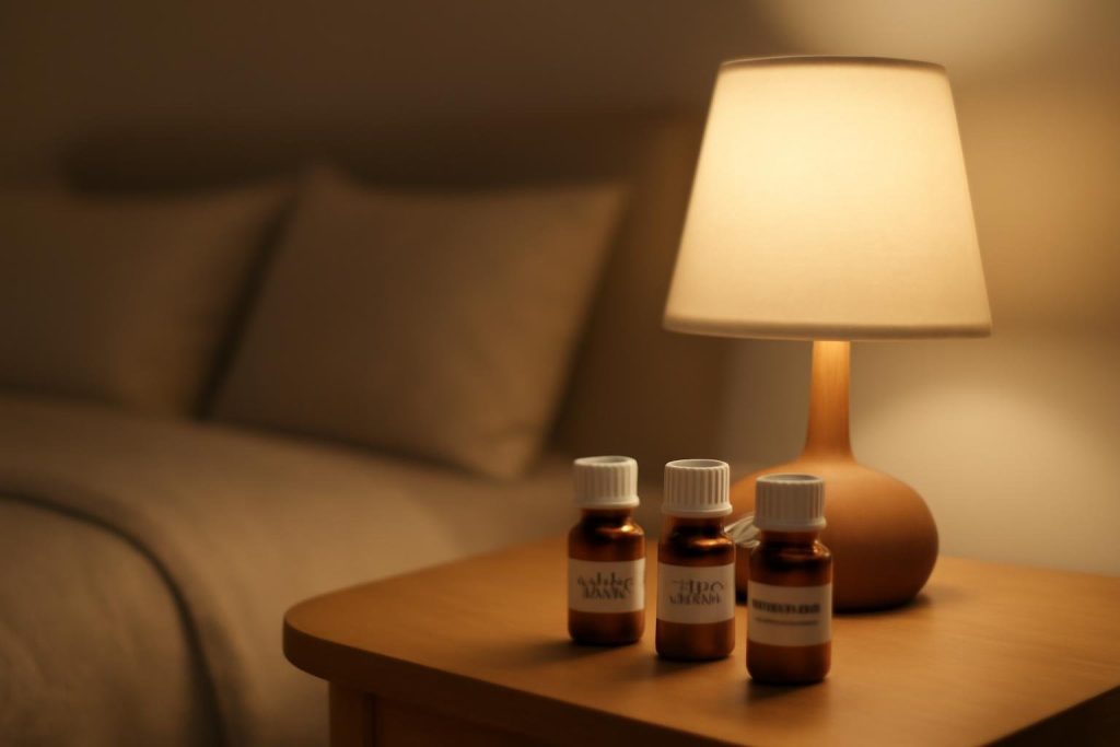 table-de-nuit-lampe-bouteilles-remedes