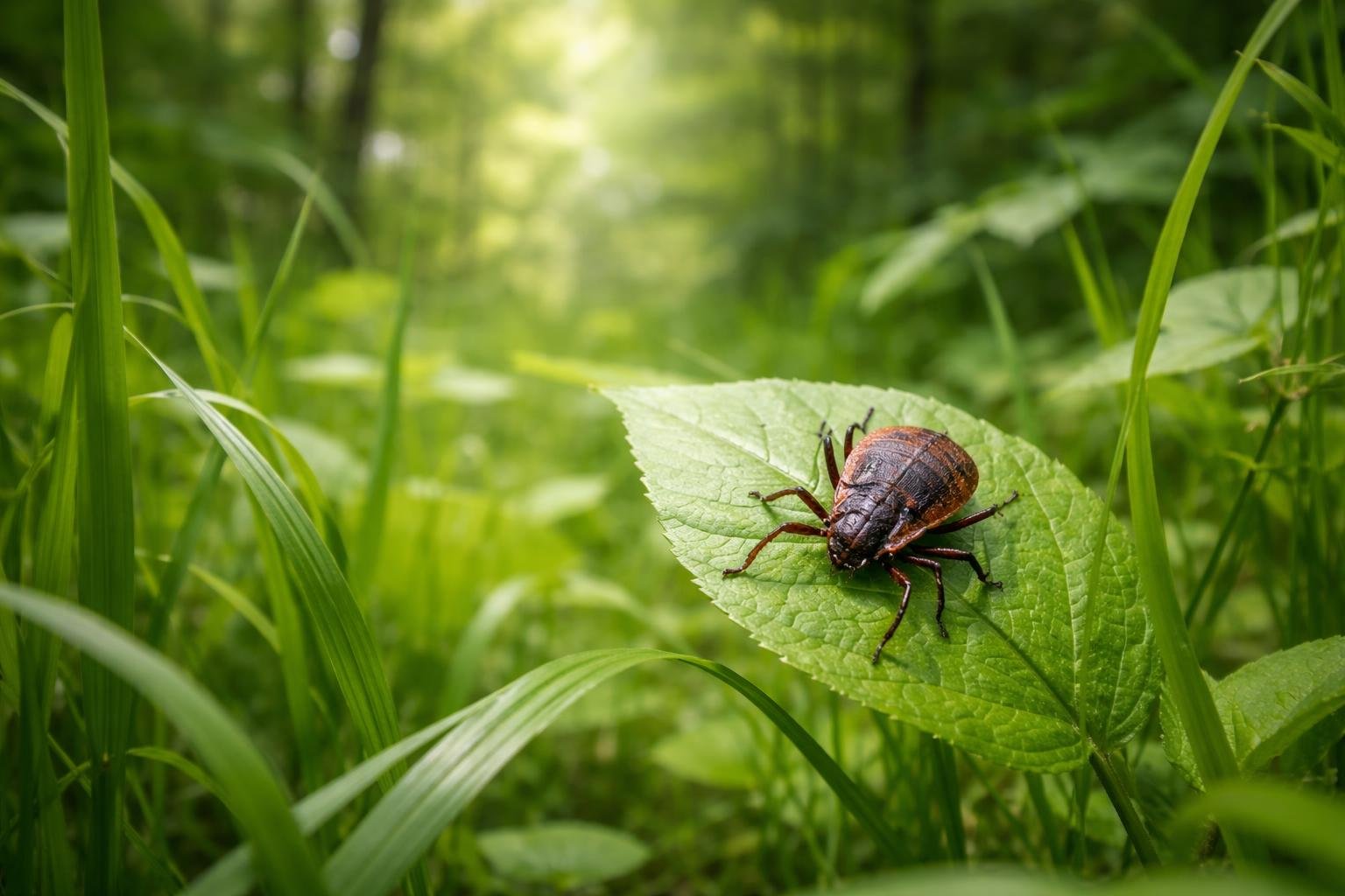 foret-herbes-tique-feuille-flou